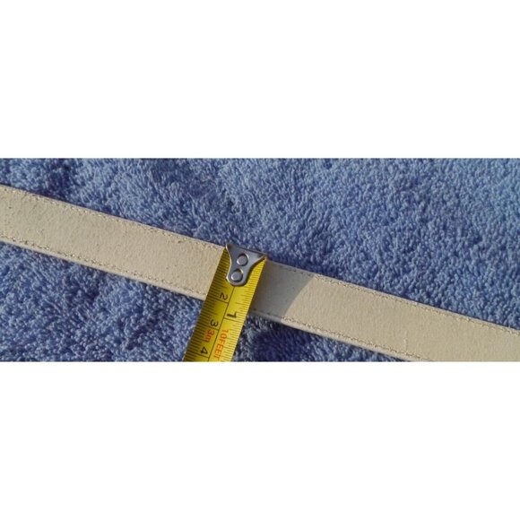 Brighton White Belt Sz Large Leather 1995 Womens USA Spring 7/8\